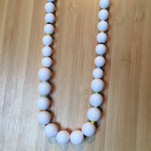 FREE w/ purchase! White vintage beaded necklace
